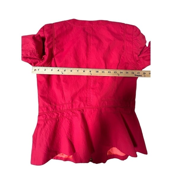 Elie Tahari Full Zip Long Sleeve Red Coral Jacket Size M - Picture 13 of 16